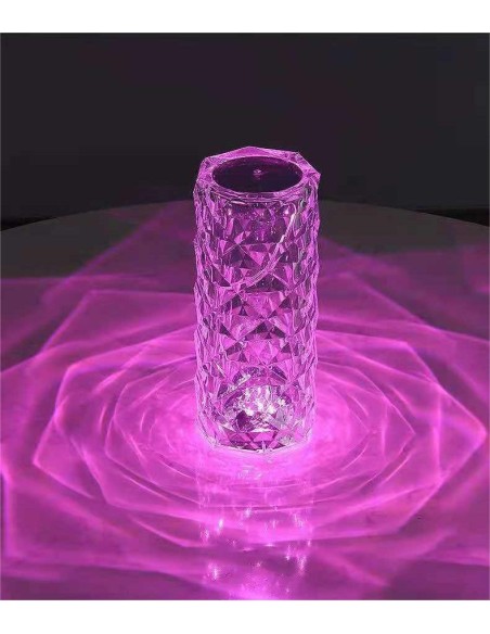 Raytech Power 7661 Επαναφορτιζόμενο Φωτιστικό Crystal Rose RGB