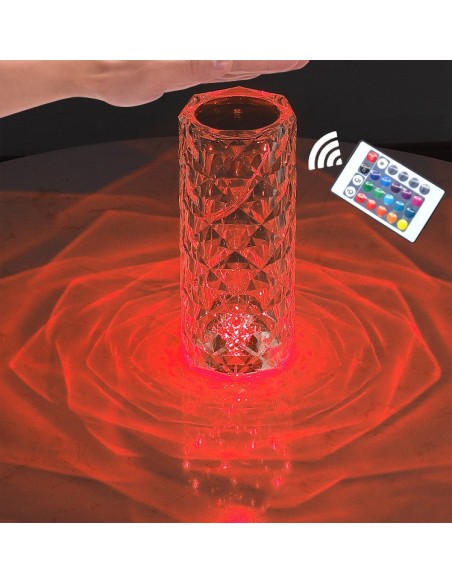 Raytech Power 7661 Επαναφορτιζόμενο Φωτιστικό Crystal Rose RGB