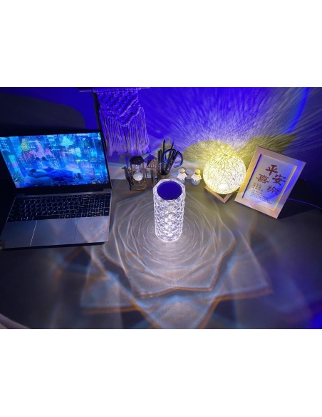 Raytech Power 7661 Επαναφορτιζόμενο Φωτιστικό Crystal Rose RGB