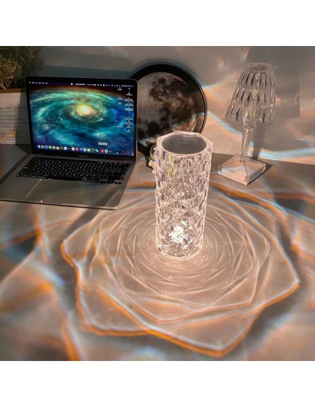 Raytech Power 7661 Επαναφορτιζόμενο Φωτιστικό Crystal Rose RGB