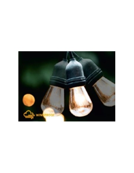 Raytech Power 7210 Γιρλάντα Εξωτερικού Χώρου 10m με 12 Λαμπτήρες