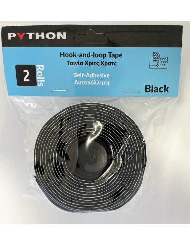 Python 5117 Velcro Tape 20mm x 2.5m Black