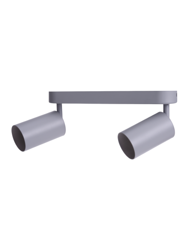 Raytech Power 6954 Διπλό Σποτ GU10 Γκρί