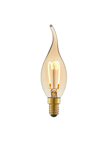 Ecolight 7531 λάμπα filament flex LED amber κερί flame 3W E14