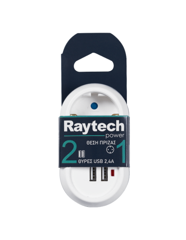 Raytech Power 4950 αντάπτορας 2 USB & 1 σουκο