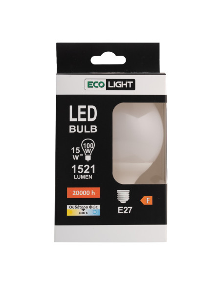Ecolight 5476 Λάμπα LED G95 Ουδέτερο φως 15W 4000K 1521Lm