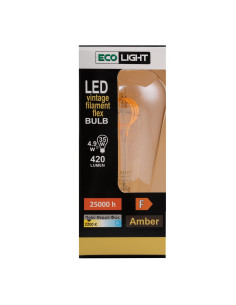 Ecolight 7463 λάμπα filament flex LED amber ST64 4.9W E27 2