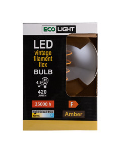 Ecolight 7494 λάμπα filament flex LED amber G95 4.9W E27 2