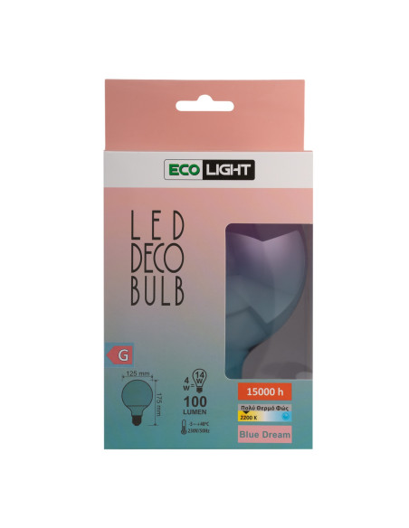 Ecolight 9801 λάμπα filament LED blue dream 4W E27