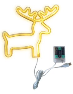 Neon sign 8408 Christmas reindeer σε σχήμα ταράνδου θερμό...