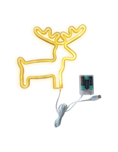 Neon sign 8408 Christmas reindeer σε σχήμα...