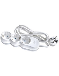 Ecolight 5773 πολύμπριζο 3θ άσπρο/γκρι