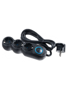 Ecolight 5704 πολύμπριζο 3θ μαύρο