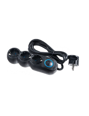 Ecolight 5704 πολύμπριζο 3θ μαύρο