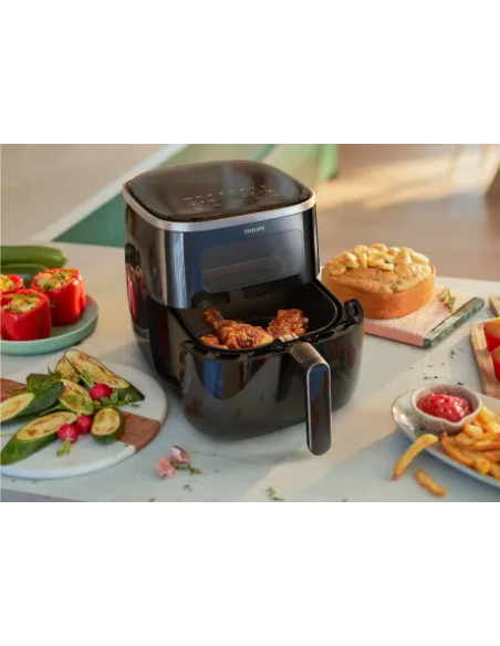 Philips HD9257/80 Black Digital Control 5.6L Φριτέζα Aέρα