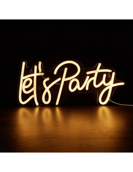 Φωτιστικό neon sign "Let's Party" 58*25