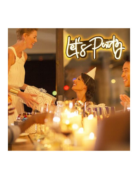 Φωτιστικό neon sign "Let's Party" 58*25