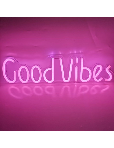 Φωτιστικό 9382 neon ''Good Vibes'' LED Ροζ