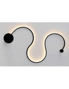 Ecolight 8293 φωτιστικό τοίχου L2006B LED black 70x38