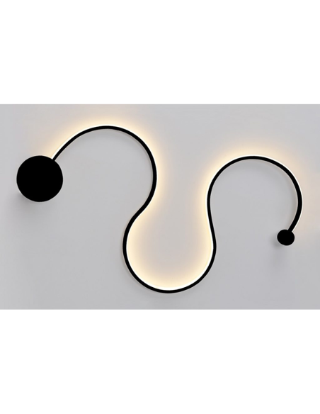 Ecolight 8293 φωτιστικό τοίχου L2006B LED black 70x38