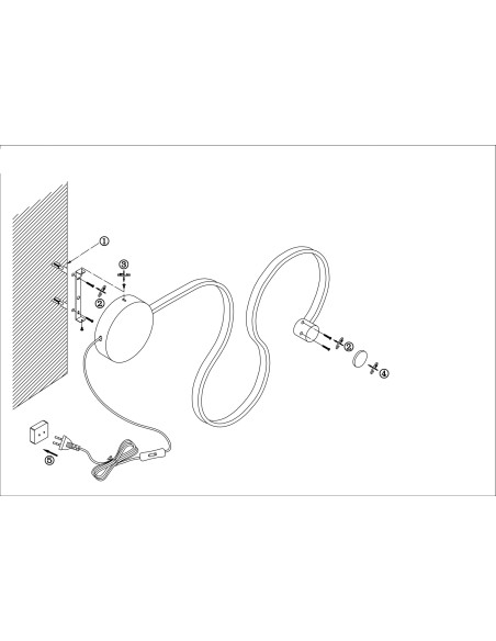 Ecolight 8293 φωτιστικό τοίχου L2006B LED black 70x38