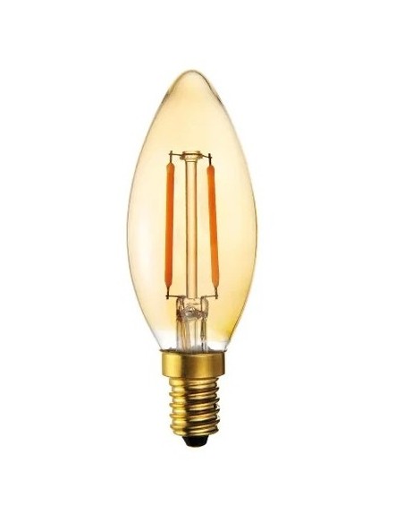 Ecolight 8040 Λάμπα Filament LED  Amber Κερί 4W E14 3 Step Dimming