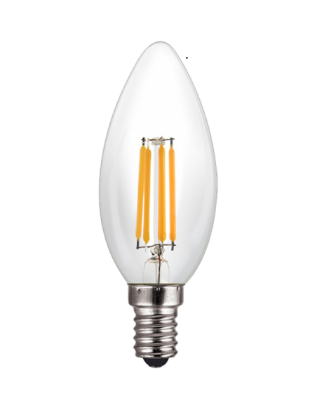 Ecolight 4660 Λάμπα Filament LED Κερί 5W E14 2700K