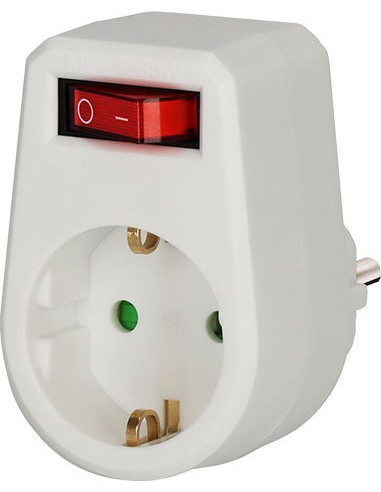 Ecolight 8323 αντάπτορας σούκο 1 θέσης με διακόπτη