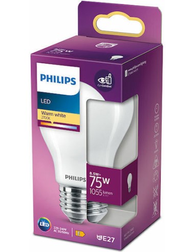Philips Λάμπα Led Κλασική Α60 8.5W 1055lm E27...